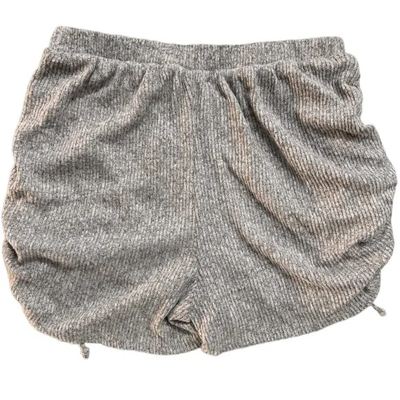 GAZE Women's Ruched Lounge Shorts Elastic Waist Size S M L Gray - Picture 4 of 5